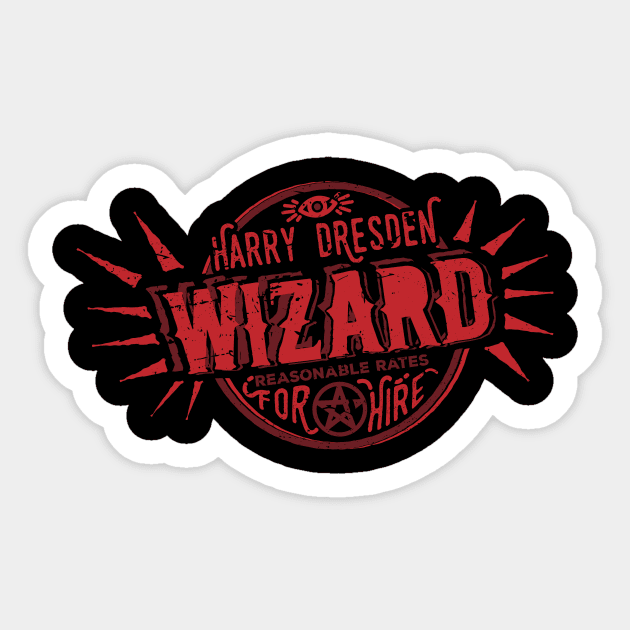 Wizard for Hire Sticker by Shapooda